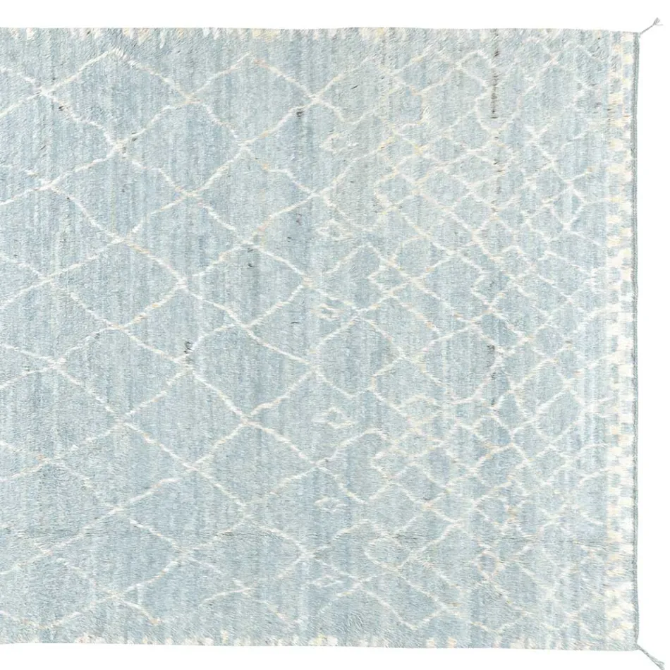 Handcrafted Long Pile Wool Rug Hand Knotted in Türkiye - Benedetta Viadurini
