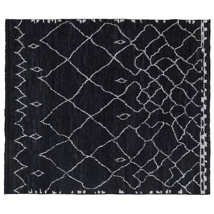 Handcrafted Long Pile Wool Rug Hand Knotted in Türkiye - Benedetta Viadurini