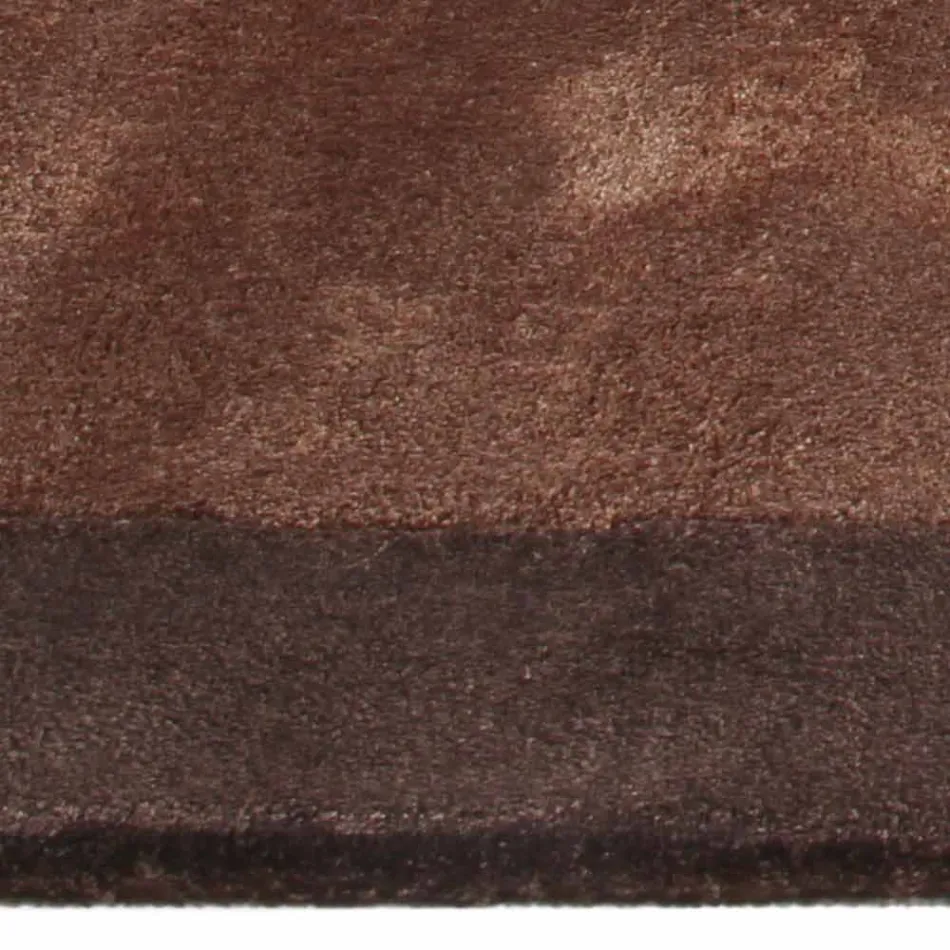 Bordered Rug in Cotton and Colored Viscose for Living Room - Planetarium Viadurini