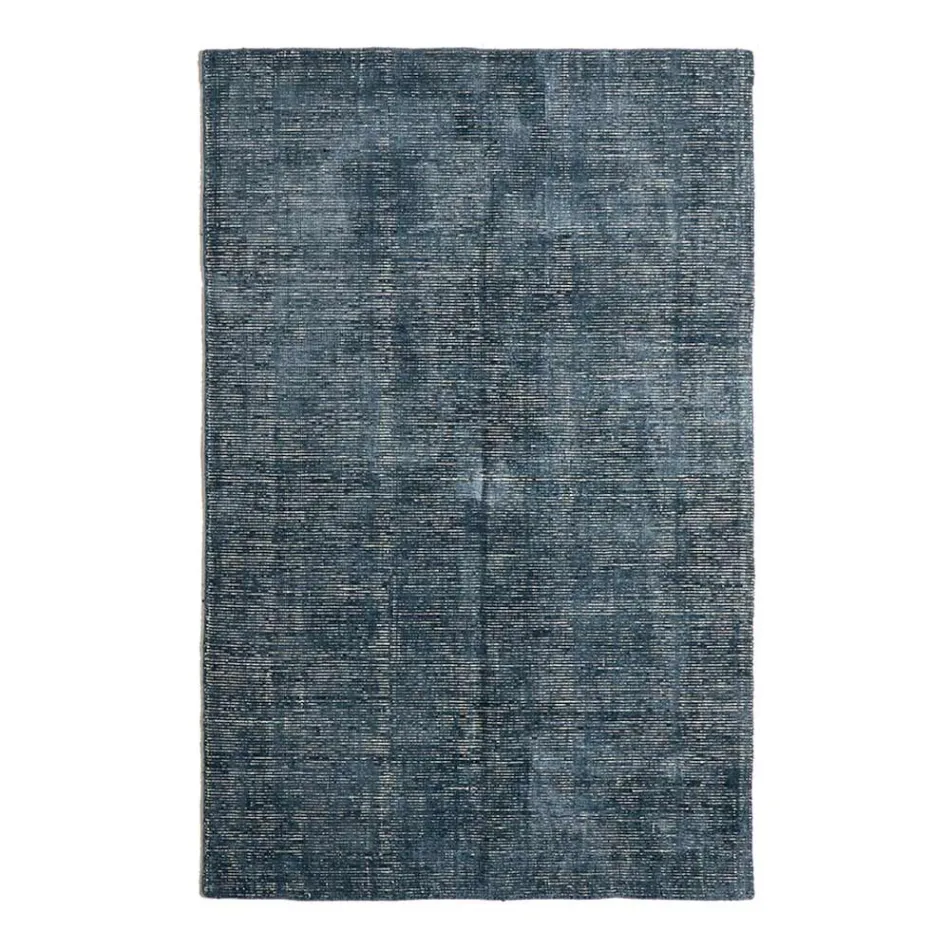 Living room carpet in Cotton, Viscose and Wool Produced on a manual loom - Melita Viadurini