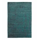 Living room carpet produced on a manual loom in viscose, wool and cotton - Cristel Viadurini