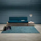 Living room carpet produced on a manual loom in viscose, wool and cotton - Cristel Viadurini