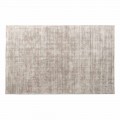 Rectangular Living Room Carpet in Viscose, High Quality Made in Italy - Stephan