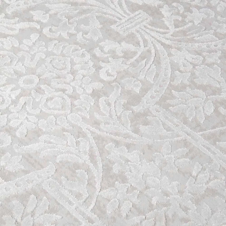 Design Rug with Beige Design in Polyester and Viscose - Occitania Viadurini