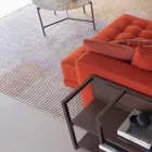 Handmade Modular Colored Viscose Rug Woven in India - Gilberto Viadurini