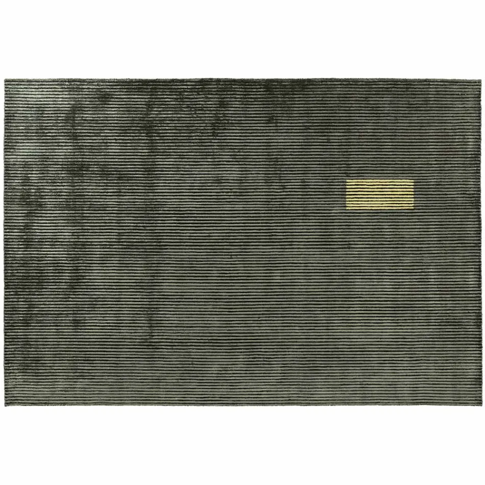 Handmade Modular Colored Viscose Rug Woven in India - Gilberto Viadurini