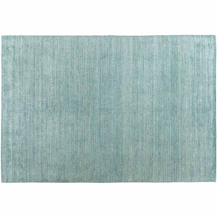 Handmade Rug Woven in India High Quality Wool and Bamboo Silk - Anella Viadurini