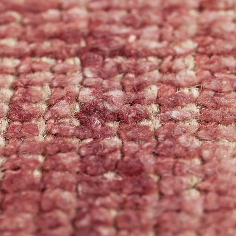 Handmade Rug Woven in India High Quality Wool and Bamboo Silk - Anella Viadurini