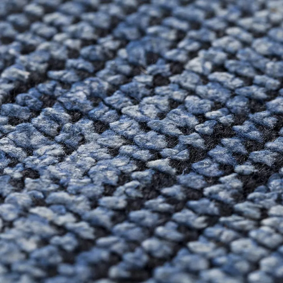 Handmade Rug Woven in India High Quality Wool and Bamboo Silk - Anella Viadurini