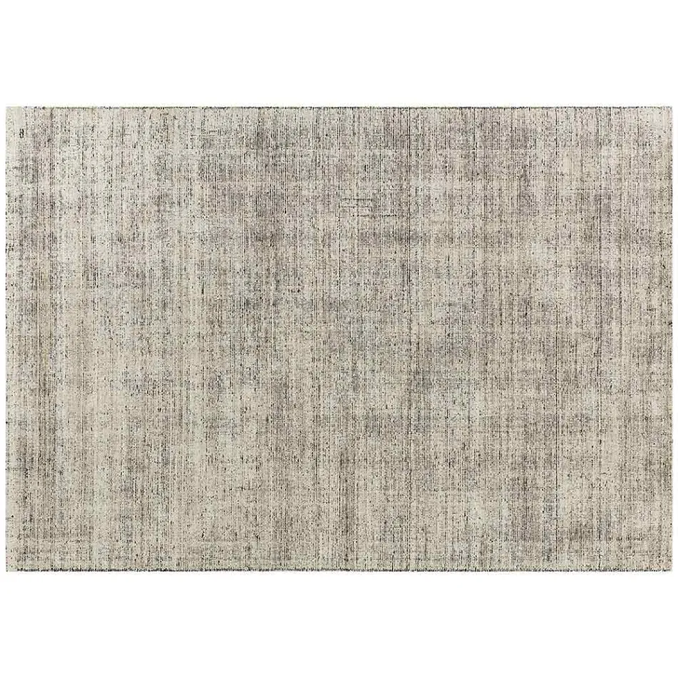 Handmade Rug Woven in India High Quality Wool and Bamboo Silk - Anella Viadurini