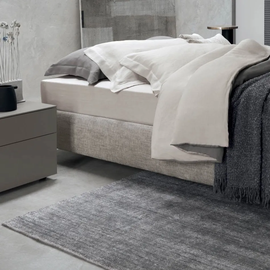 Handmade Rug Woven in India High Quality Wool and Bamboo Silk - Anella Viadurini