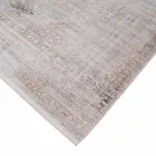 Acrylic and Viscose Anti-Slip Rug with Gray Beige Design - President Viadurini