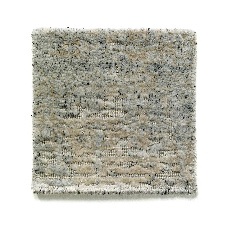 Modern Hand-Knotted Living Room Carpet in Bamboo Silk and Cotton - Buba Viadurini