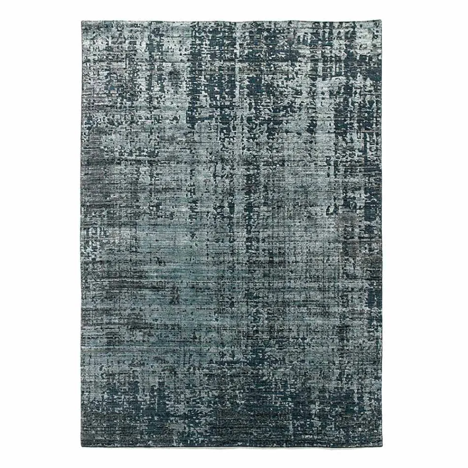 Modern Hand-Knotted Living Room Carpet in Bamboo Silk and Cotton - Buba Viadurini