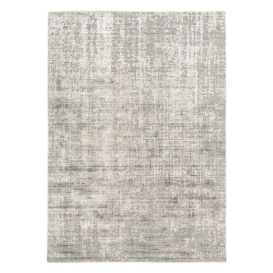 Modern Hand-Knotted Living Room Carpet in Bamboo Silk and Cotton - Buba Viadurini