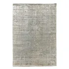 Modern Hand-Knotted Living Room Carpet in Bamboo Silk and Cotton - Buba Viadurini