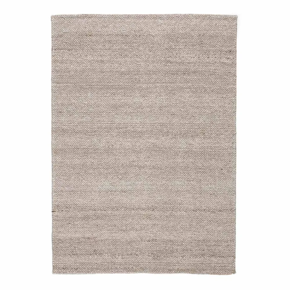 Modern living room carpet in hand-woven polyester and cotton - Soledad Viadurini