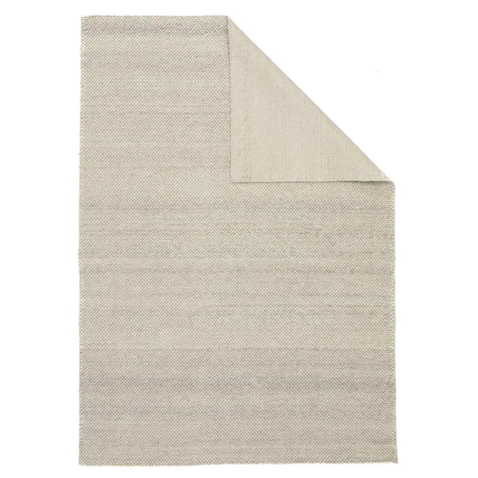 Modern living room carpet in hand-woven polyester and cotton - Soledad Viadurini