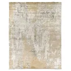 Modern Elegant Design Living Room Carpet in Bamboo Silk and Wool - Pasha Viadurini