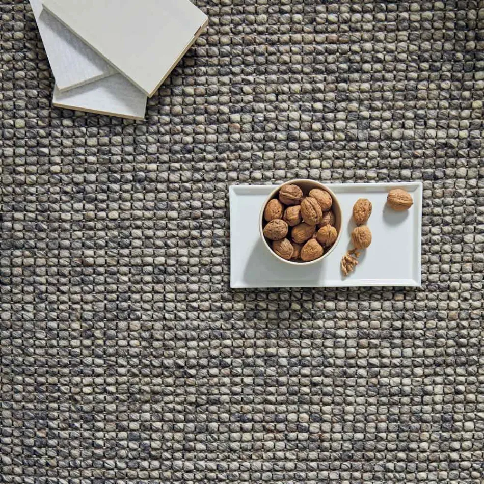 Modern Hand-Woven Wool and Cotton Carpet for the Living Room - Relict Viadurini