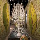 Leaf Shaped Living Room Rug in Hand-Tufted Wool Made in Italy - Acino Viadurini