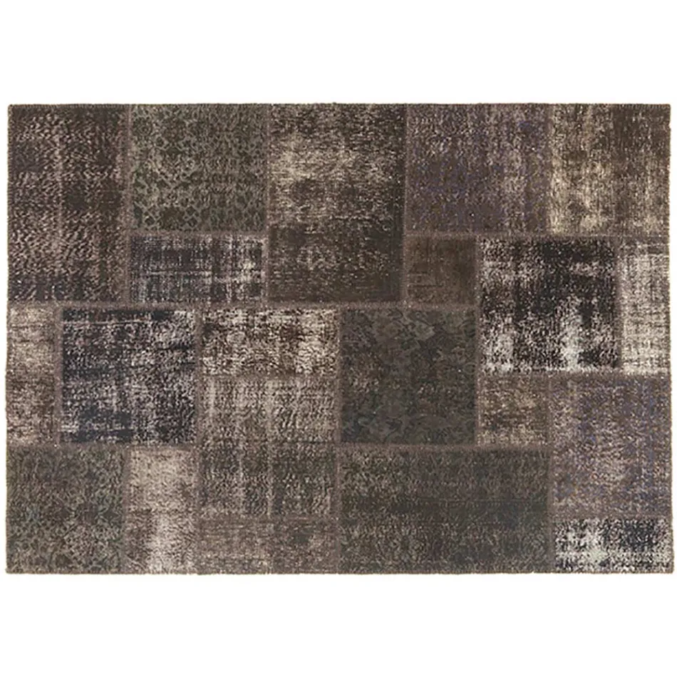 Artisan Patchwork Living Room Carpet Hand Knotted in Türkiye - Raimund Viadurini