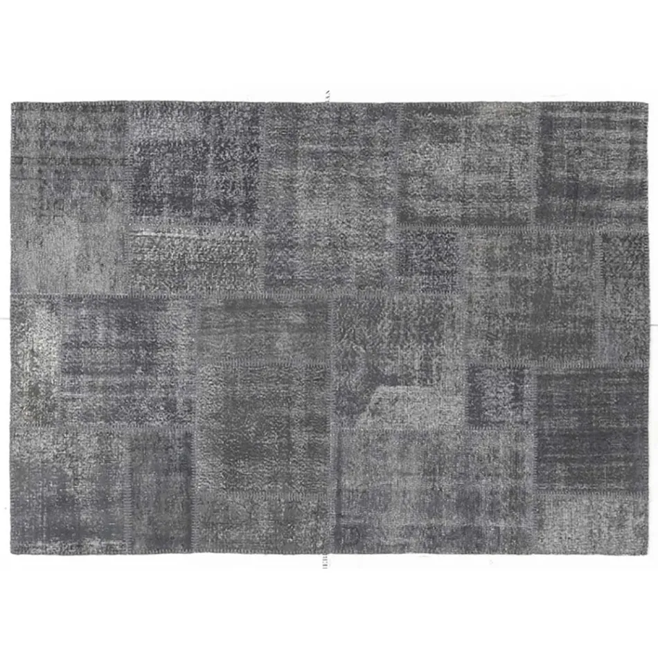 Artisan Patchwork Living Room Carpet Hand Knotted in Türkiye - Raimund Viadurini