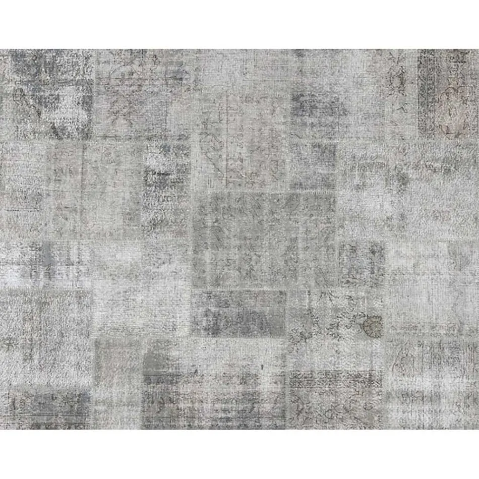 Artisan Patchwork Living Room Carpet Hand Knotted in Türkiye - Raimund Viadurini