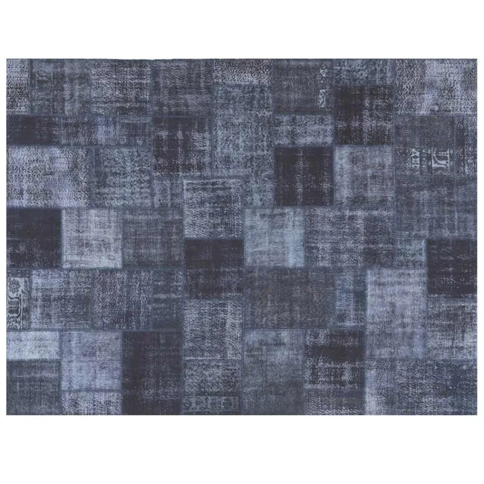 Artisan Patchwork Living Room Carpet Hand Knotted in Türkiye - Raimund Viadurini
