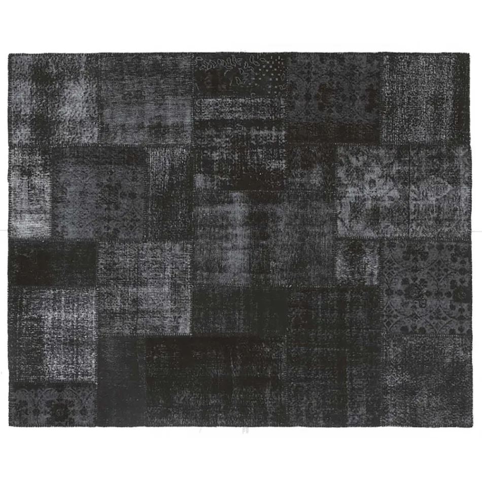 Artisan Patchwork Living Room Carpet Hand Knotted in Türkiye - Raimund Viadurini