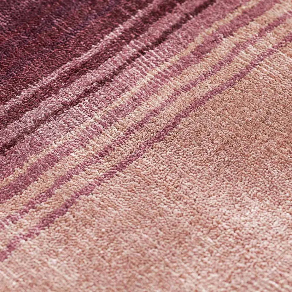 Handmade Living Room Carpet in High Quality Viscose Woven in India - Bonnet Viadurini