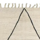 Wool and Cotton Living Room Carpet with Modern Geometric Design - Metria Viadurini