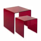 Design tables in colored plexiglass produced in Italy, Spinoso Viadurini