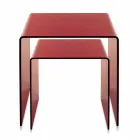 Design tables in colored plexiglass produced in Italy, Spinoso Viadurini