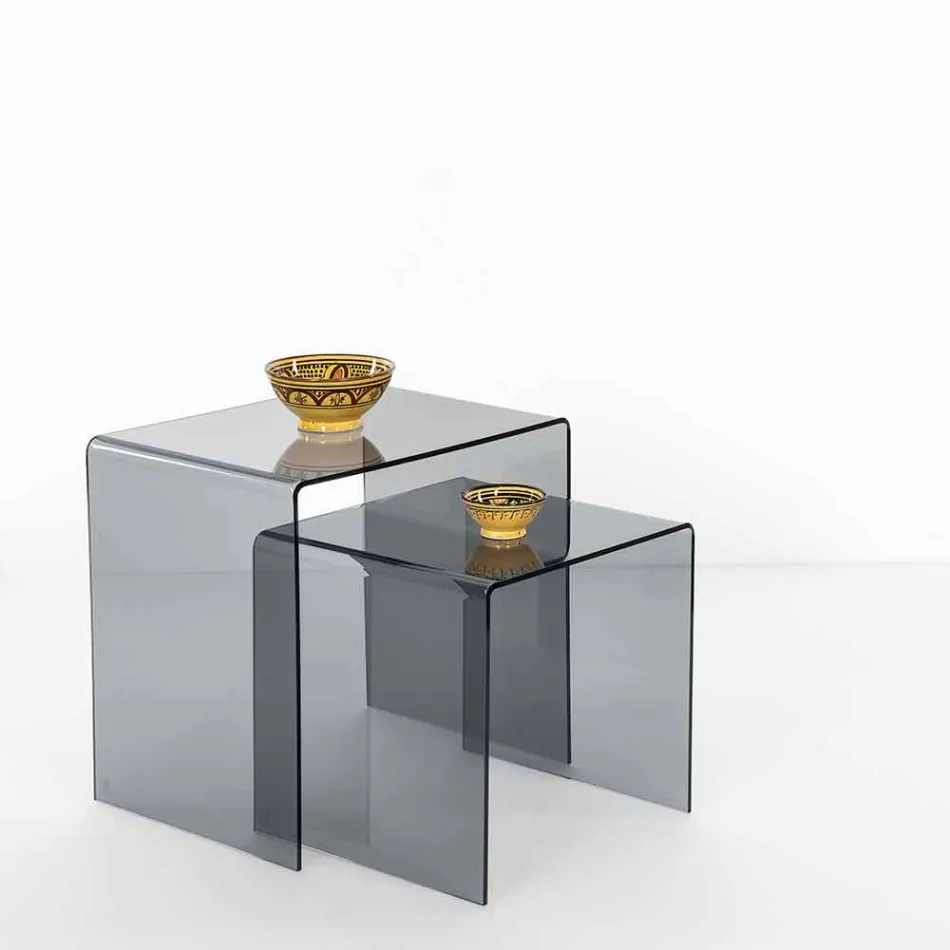 Design tables in colored plexiglass produced in Italy, Spinoso Viadurini