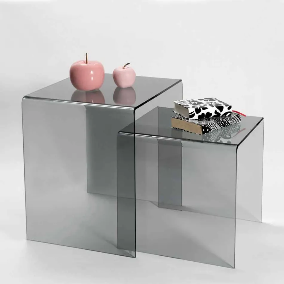 Design tables in colored plexiglass produced in Italy, Spinoso Viadurini