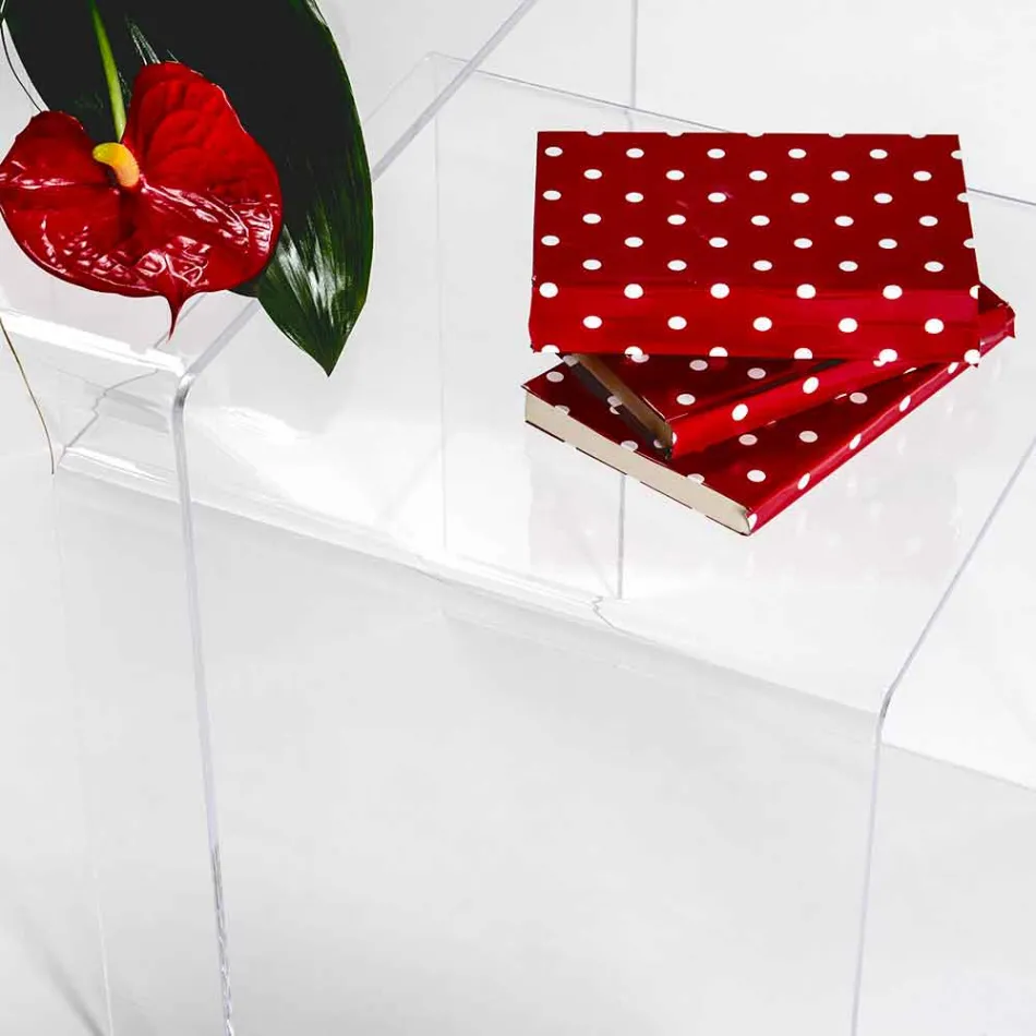 Design tables in colored plexiglass produced in Italy, Spinoso Viadurini