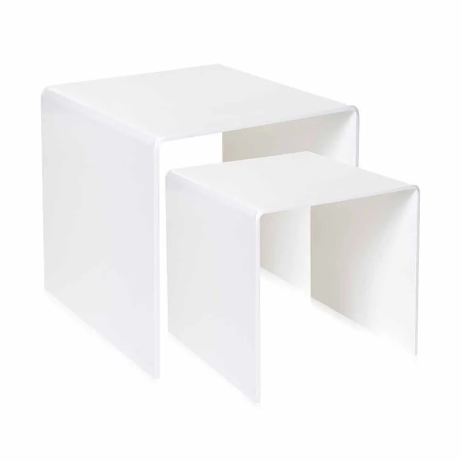 Design tables in colored plexiglass produced in Italy, Spinoso Viadurini