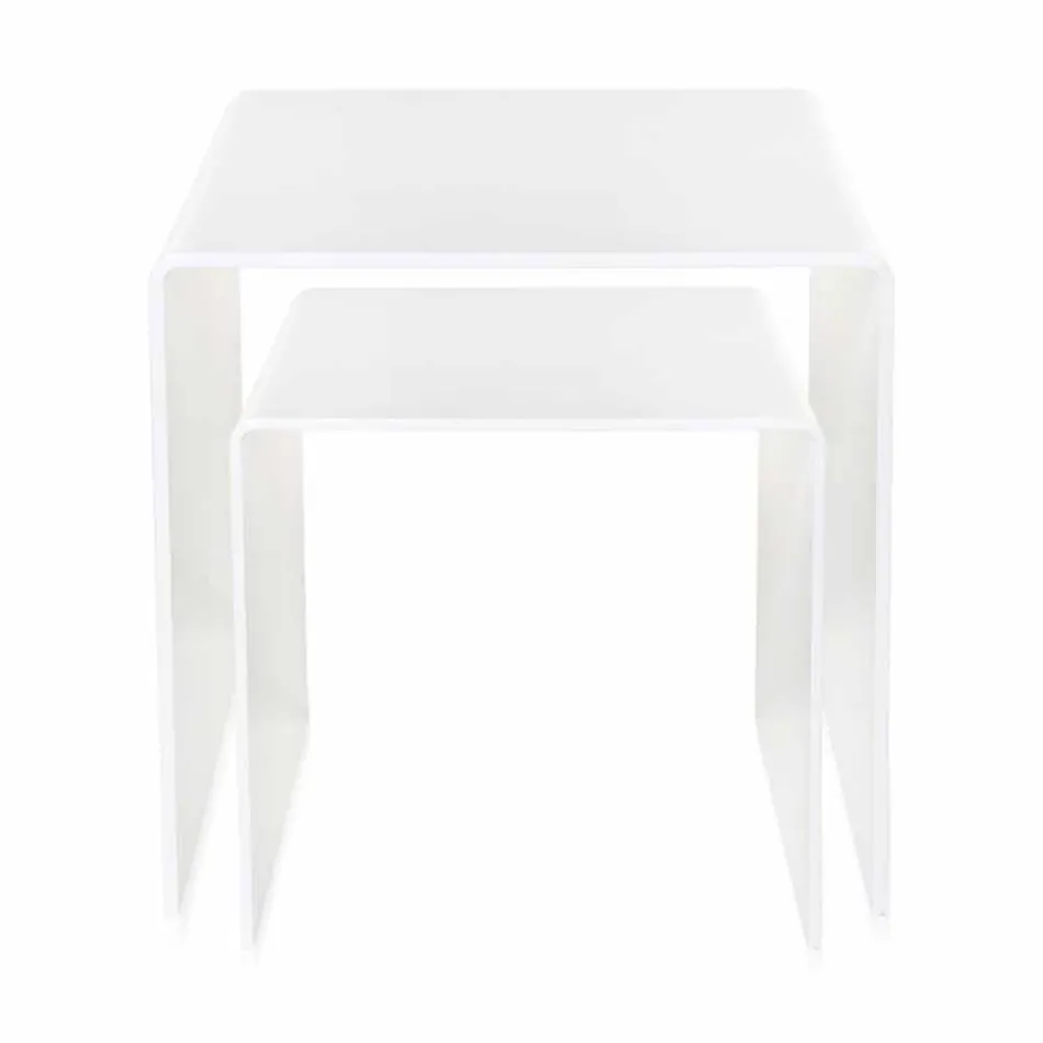 Design tables in colored plexiglass produced in Italy, Spinoso Viadurini