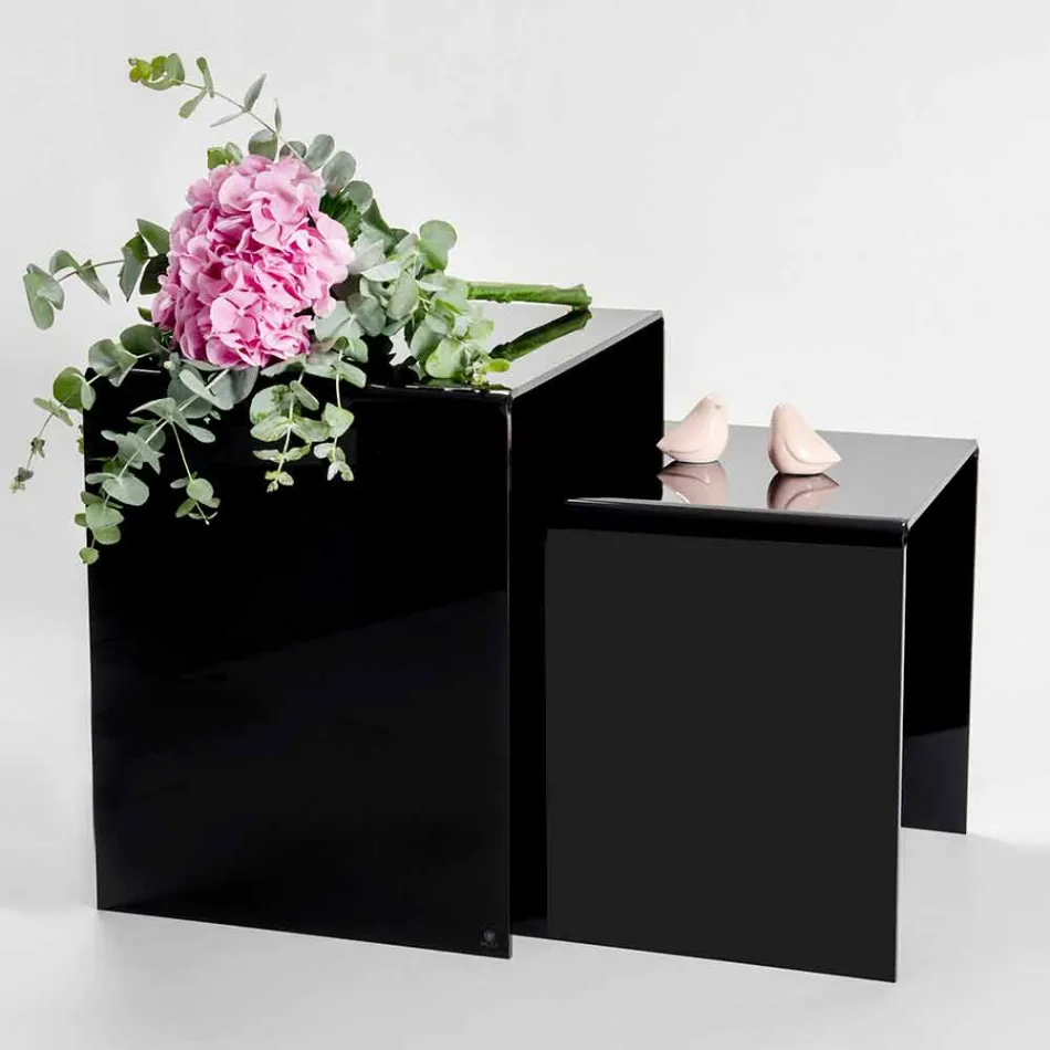 Design tables in colored plexiglass produced in Italy, Spinoso Viadurini