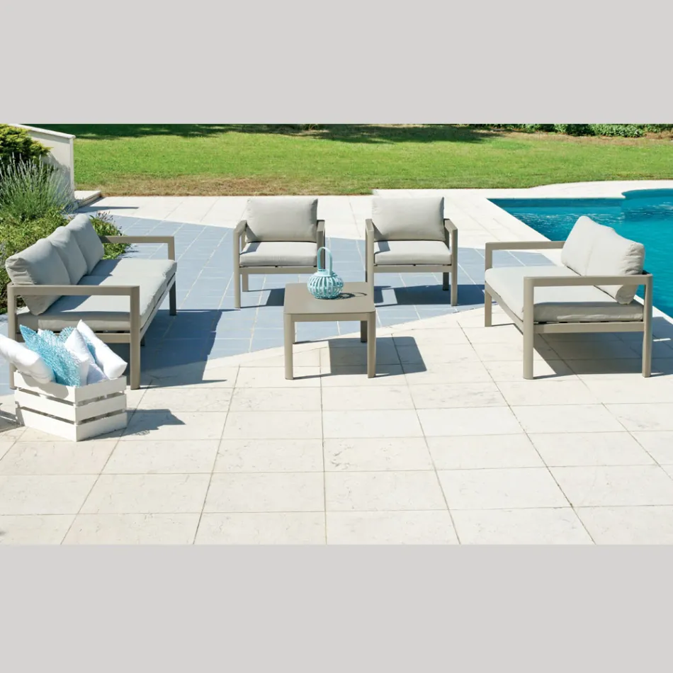 100x55 cm Garden Table in Aluminum with Different Finishes - Mickey Mouse Viadurini