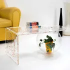 Modern plexiglass bridge table made in Italy, Bolly Viadurini