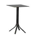 High Outdoor Bar Table with 4 Legs in Aluminum in 2 Colors - Filomena Viadurini