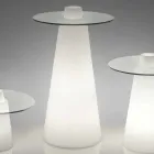 Slide Peak high table (H120) polyethylene and glass made in Italy Viadurini