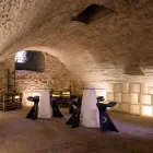 Slide Peak high table (H120) polyethylene and glass made in Italy Viadurini