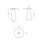 Slide Peak high table (H120) polyethylene and glass made in Italy Viadurini