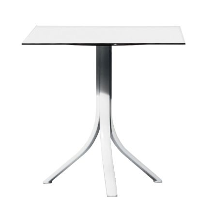 Outdoor Bar Table with 3 Reclining Aluminum Legs in 2 Finishes - Filomena Viadurini