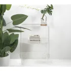 Low Table Bedside Table in Transparent Plexiglass Made in Italy - Alamain Viadurini