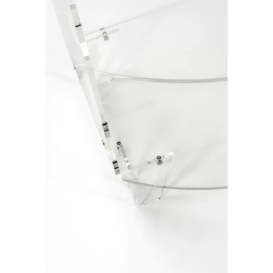 Low Table Bedside Table in Transparent Plexiglass Made in Italy - Alamain Viadurini