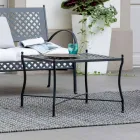 Folding Outdoor Coffee Table in Galvanized Steel Made in Italy - Selvaggia Viadurini